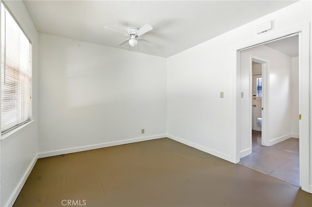 2723 57th St, Sacramento, CA 95817 - spare room with a ceiling fan and baseboards