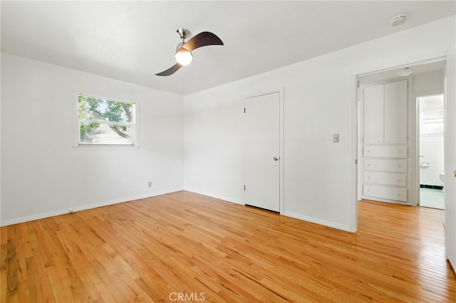 2723 57th St, Sacramento, CA 95817 - unfurnished room with a smoke detector, light wood-type flooring, and a ceiling fan