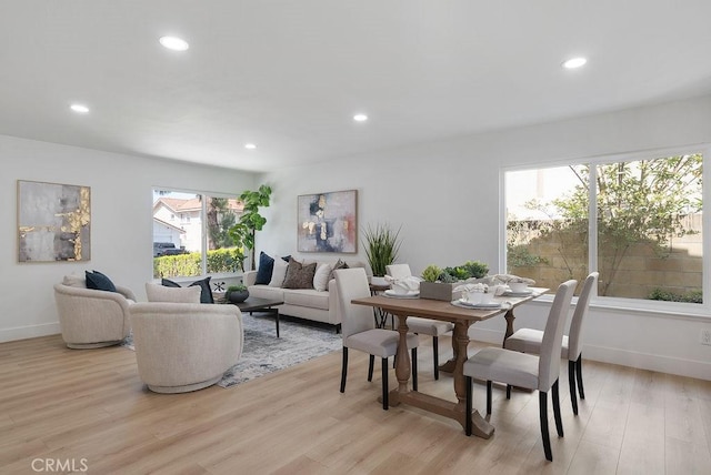 13020 Beach St, Cerritos, CA 90703 - dining area with light wood-style floors and recessed lighting