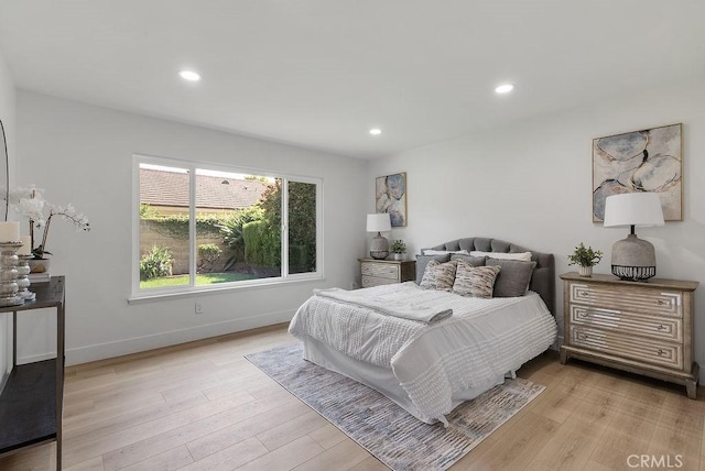 13020 Beach St, Cerritos, CA 90703 - bedroom with light wood-style floors and recessed lighting