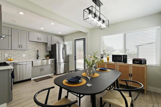 6127 Winchester St, San Diego, CA 92139 - dining area with plenty of natural light, light wood-style flooring, and recessed lighting