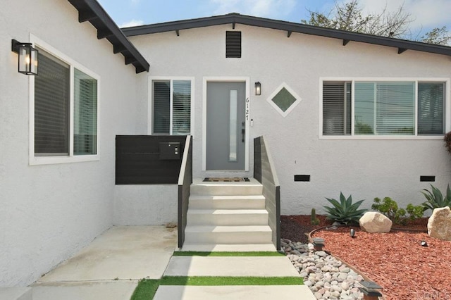 6127 Winchester St, San Diego, CA 92139 - property entrance featuring stucco siding