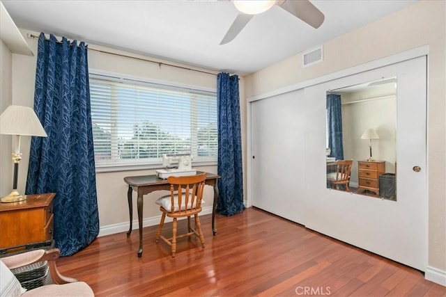 2374 Corydon Ave, Norco, CA 92860 - office space featuring wood finished floors and ceiling fan