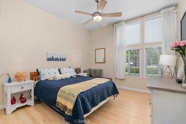 2374 Corydon Ave, Norco, CA 92860 - bedroom with light wood-style flooring and ceiling fan
