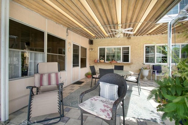 2374 Corydon Ave, Norco, CA 92860 - view of patio featuring ceiling fan and outdoor dining area