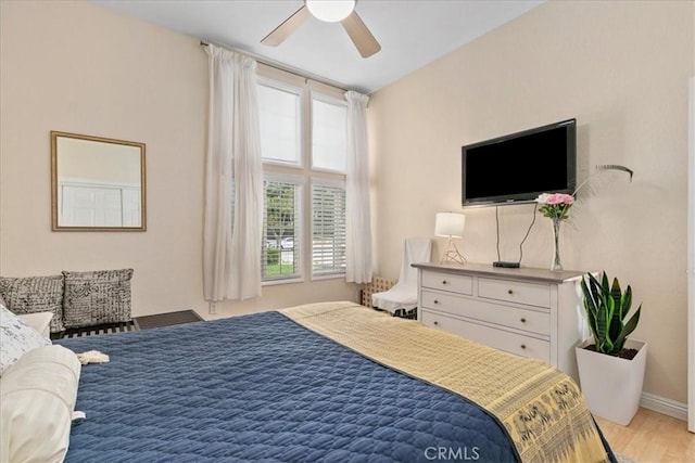 2374 Corydon Ave, Norco, CA 92860 - bedroom featuring light wood-style floors and a ceiling fan