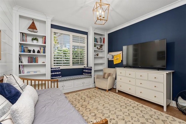 19256 Jasper Hill Rd, Lake Forest, CA 92679 - living room featuring a chandelier, crown molding, and wood finished floors