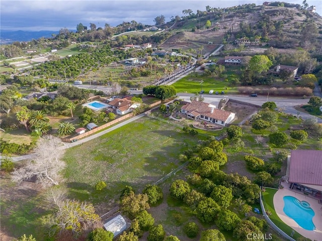 5027 Sleeping Indian Rd, Fallbrook, CA 92028 - aerial view of property's location featuring a pool area