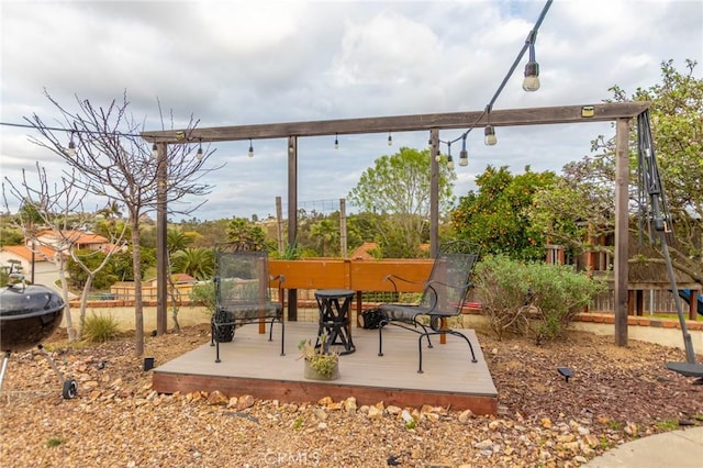 5027 Sleeping Indian Rd, Fallbrook, CA 92028 - view of patio with a wooden deck