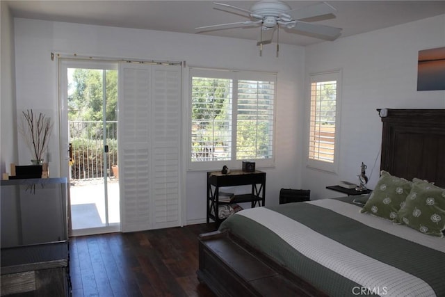 31256 Firestone St, Temecula, CA 92591 - bedroom featuring access to exterior, dark wood-style floors, and multiple windows