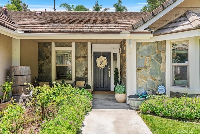 5825 Paseo De La Cumbre, Yorba Linda, CA 92887 - doorway to property with stone siding