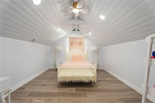 5825 Paseo De La Cumbre, Yorba Linda, CA 92887 - bedroom with recessed lighting, lofted ceiling, and wood finished floors