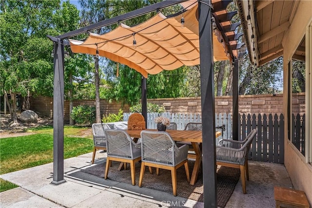 5825 Paseo De La Cumbre, Yorba Linda, CA 92887 - fenced backyard with a pergola, outdoor dining area, and a patio