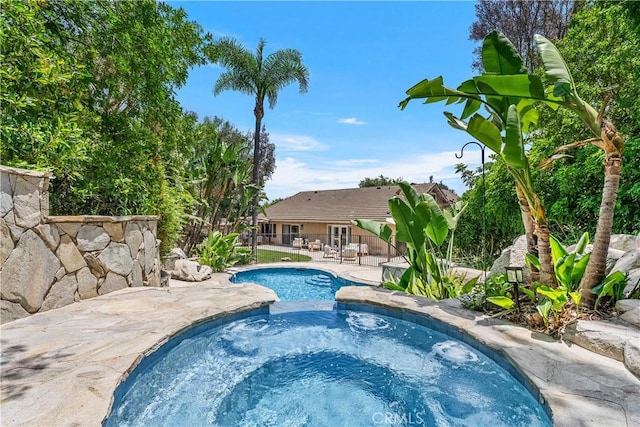 5825 Paseo De La Cumbre, Yorba Linda, CA 92887 - view of swimming pool featuring a patio and a pool with connected hot tub