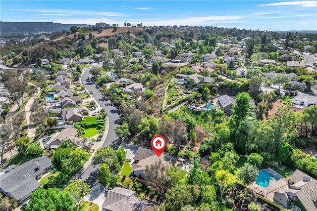 5825 Paseo De La Cumbre, Yorba Linda, CA 92887 - aerial view of property and surrounding area with nearby suburban area