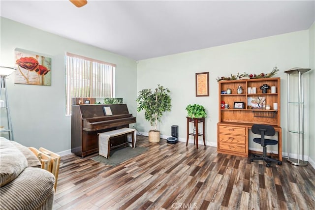 40209 Chelsea Ct, Palmdale, CA 93551 - home office featuring wood finished floors and a ceiling fan