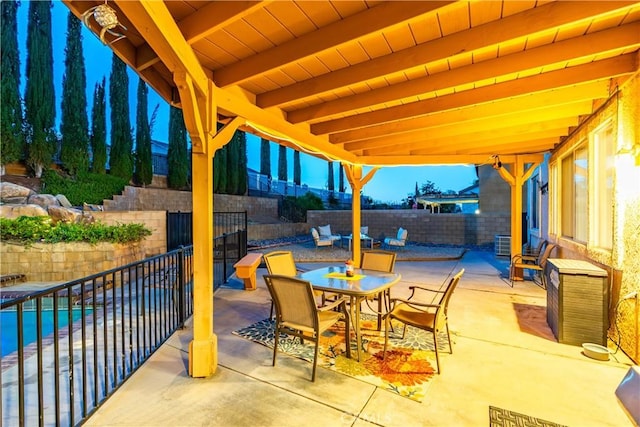 40209 Chelsea Ct, Palmdale, CA 93551 - fenced backyard with a patio and outdoor dining space