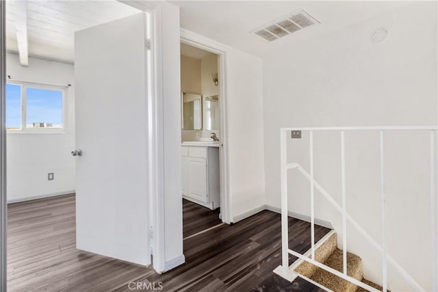 43606 Stanridge Ave, Lancaster, CA 93535 - corridor featuring dark wood-style floors