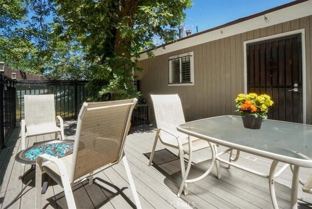 182 Darfo Dr, Crestline, CA 92325 - deck featuring outdoor dining area