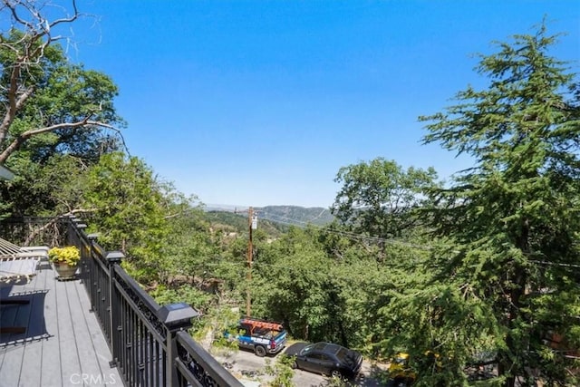 182 Darfo Dr, Crestline, CA 92325 - view of wooden deck