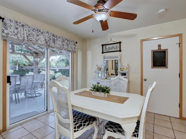 6364 Hancock Way, Buena Park, CA 90620 - dining room with light tile patterned flooring and a ceiling fan
