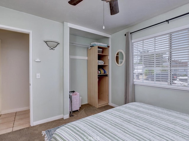 6364 Hancock Way, Buena Park, CA 90620 - bedroom with a closet, carpet flooring, and ceiling fan