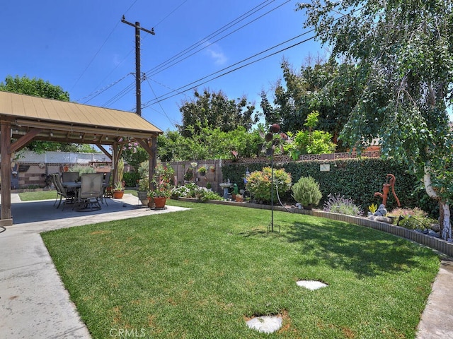6364 Hancock Way, Buena Park, CA 90620 - fenced backyard with a gazebo and a patio area
