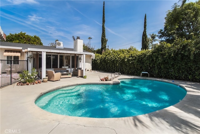 8527 Casaba Ave, Winnetka, CA 91306 - view of swimming pool featuring a patio area and an outdoor living space
