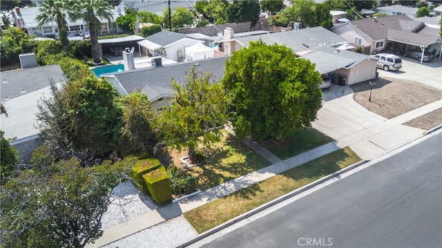 8527 Casaba Ave, Winnetka, CA 91306 - aerial perspective of suburban area featuring a pool area