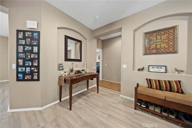 1410 Charles St, Banning, CA 92220 - hall with light wood finished floors