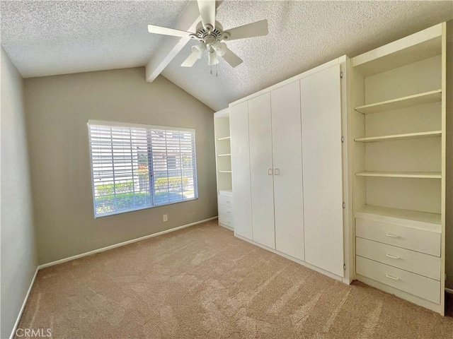 2014 W Hartford Pl Unit 58, Anaheim, CA 92801 - unfurnished bedroom featuring light colored carpet, a textured ceiling, ceiling fan, and a closet