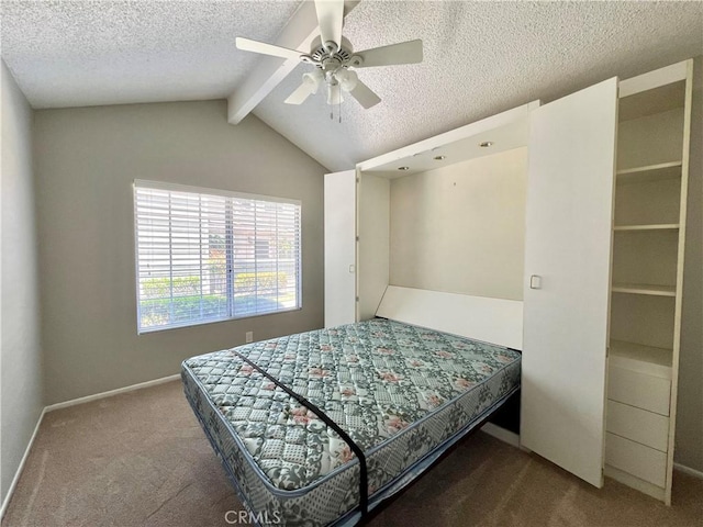 2014 W Hartford Pl Unit 58, Anaheim, CA 92801 - carpeted bedroom featuring a textured ceiling and ceiling fan