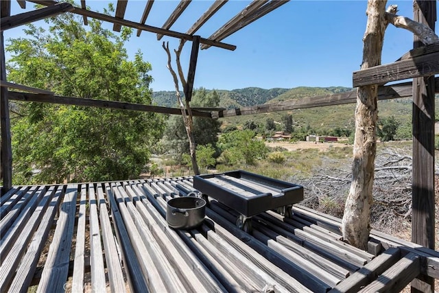 26865 Pine Canyon Rd, Lake Hughes, CA 93532 - deck featuring a mountain view