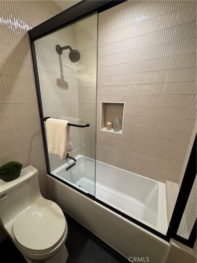 555 N Plymouth Blvd, Hancock Park, CA 90004 - bathroom with combined bath / shower with glass door and toilet