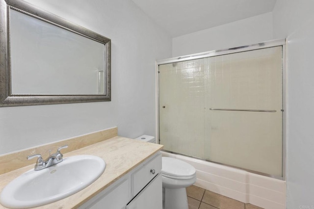 3458 Los Mochis Way, Oceanside, CA 92056 - full bathroom featuring vanity, bath / shower combo with glass door, and tile patterned flooring