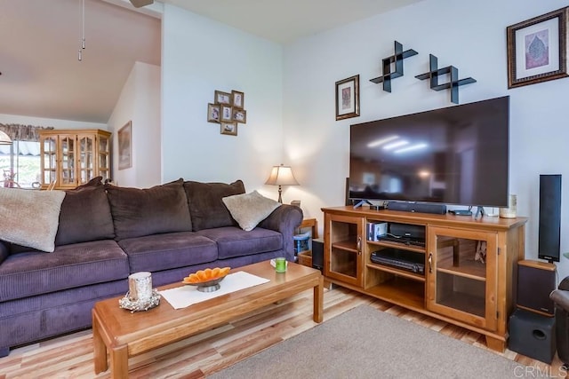 1750 W Citracado Pkwy Unit 157, Escondido, CA 92029 - living area featuring wood finished floors and lofted ceiling
