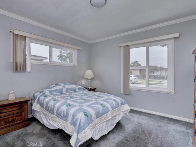 7840 La Mesa Way, Buena Park, CA 90620 - carpeted bedroom with crown molding and baseboards