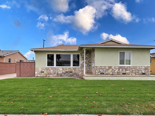 7840 La Mesa Way, Buena Park, CA 90620 - view of front of property with stone siding and stucco siding