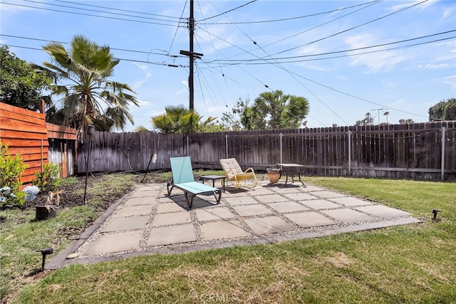 10480 Bryan St, Riverside, CA 92505 - fenced backyard featuring a patio area