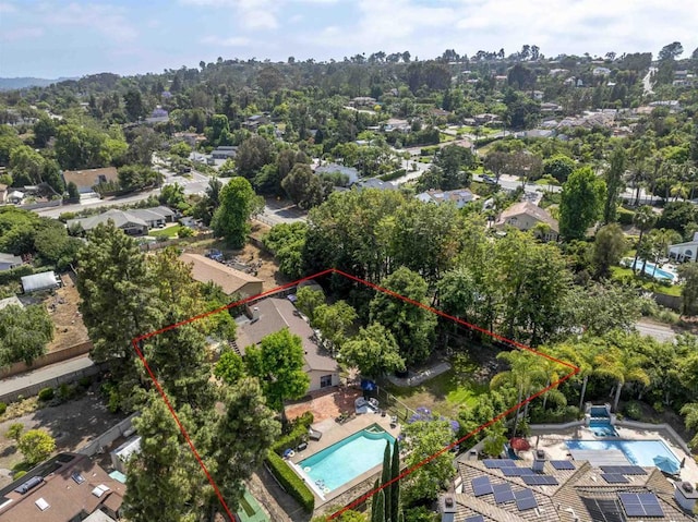 834 Cole Ranch Rd, Encinitas, CA 92024 - aerial overview of property's location featuring property boundaries highlighted