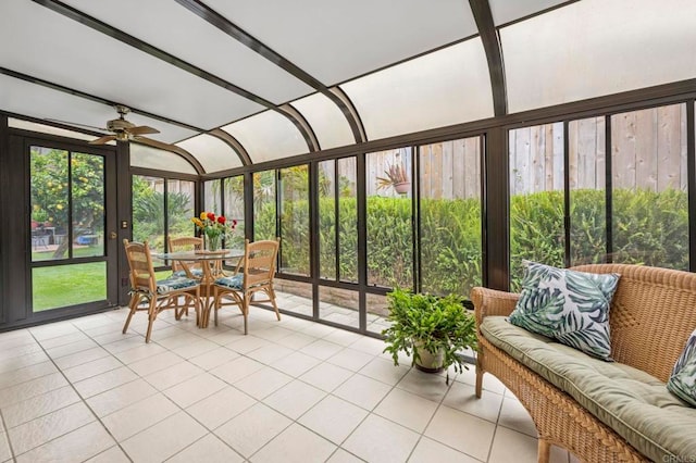 3551 Starboard Cir, Oceanside, CA 92054 - sunroom / solarium featuring an outdoor living space, a ceiling fan, and plenty of natural light