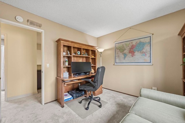 3551 Starboard Cir, Oceanside, CA 92054 - office area featuring light carpet and a textured ceiling