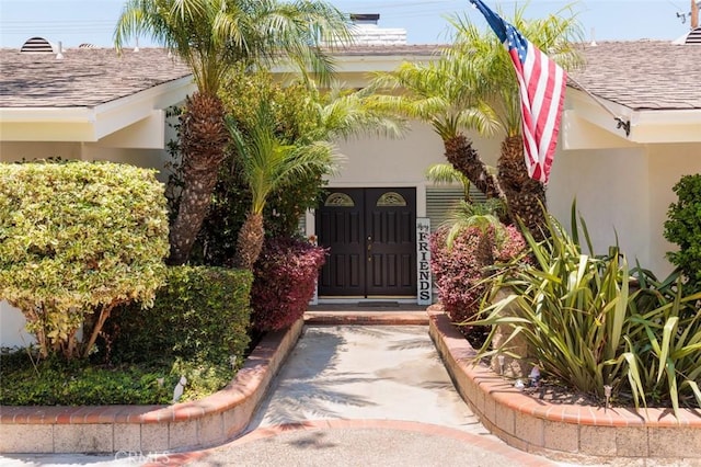 18921 Silver Maple Way N, Tustin, CA 92705 - entrance to property featuring stucco siding and roof with shingles