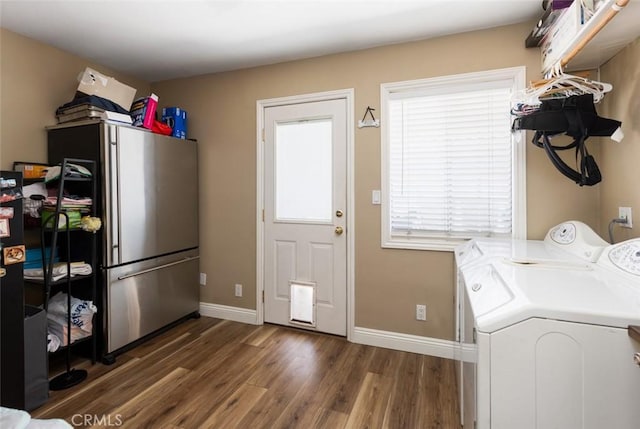 18921 Silver Maple Way N, Tustin, CA 92705 - laundry area with washer and dryer and wood finished floors