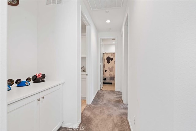 421 Azalea St, Fillmore, CA 93015 - hall featuring light carpet and baseboards