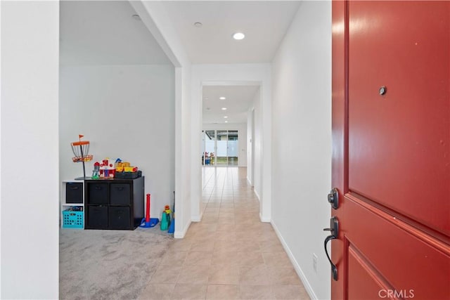 421 Azalea St, Fillmore, CA 93015 - hallway featuring light tile patterned floors and recessed lighting