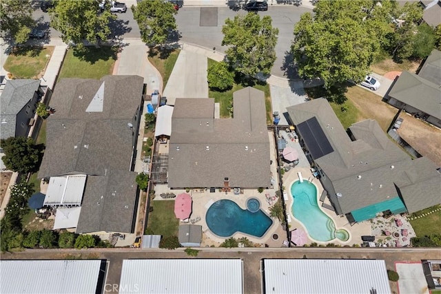 11116 Wayfield Rd, Riverside, CA 92505 - aerial overview of property's location featuring a pool area and nearby suburban area