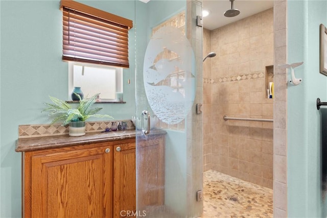 11116 Wayfield Rd, Riverside, CA 92505 - bathroom with a shower stall and vanity