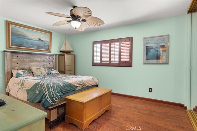 11116 Wayfield Rd, Riverside, CA 92505 - bedroom featuring wood finished floors and a ceiling fan
