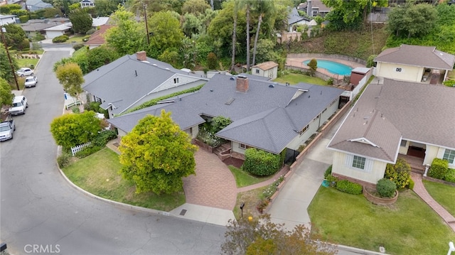 10868 Willowcrest Pl, Studio City, CA 91604 - aerial perspective of suburban area